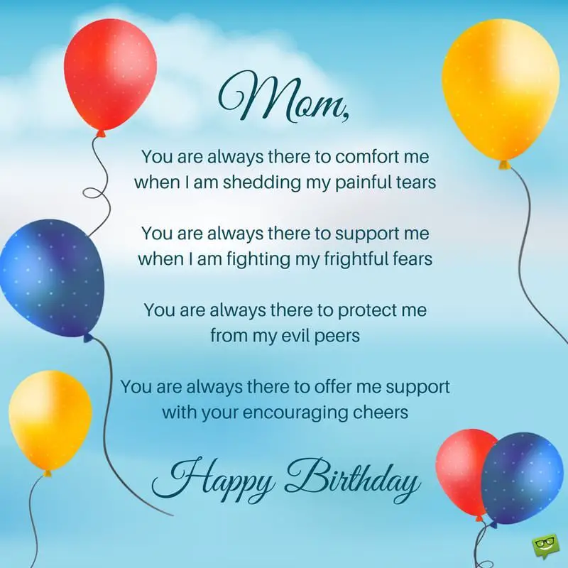 Happy Birthday Poems For Mom From Son