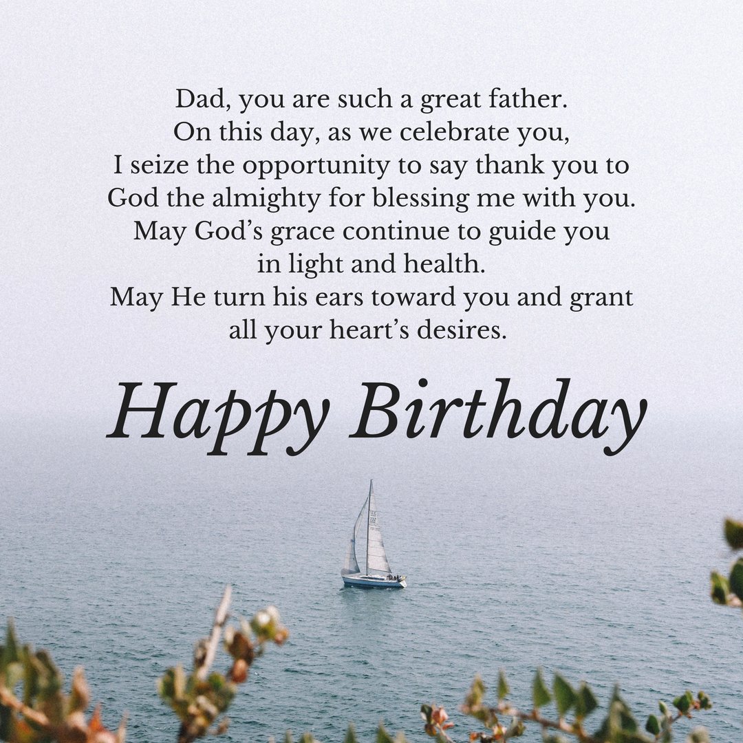 Happy Birthday Dad God Bless You Birthday Prayers For Father | Grateful To God You Are My Dad