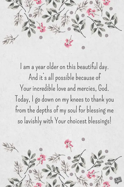 Birthday Prayers For Myself Thank God For Another Birthday