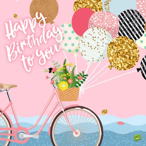 Gorgeous birthday image for messages and emails.
