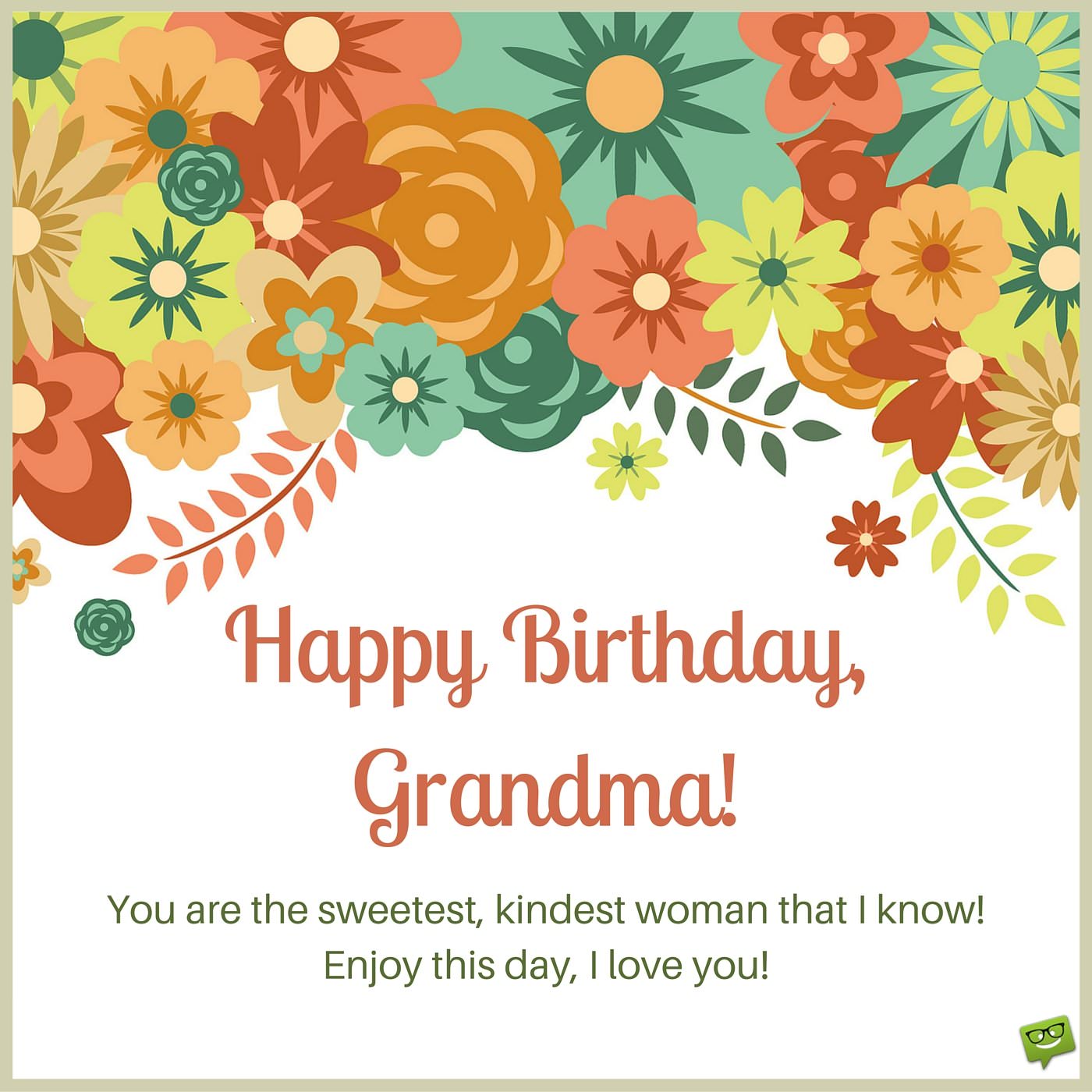 Happy Birthday Grandma Printable Card