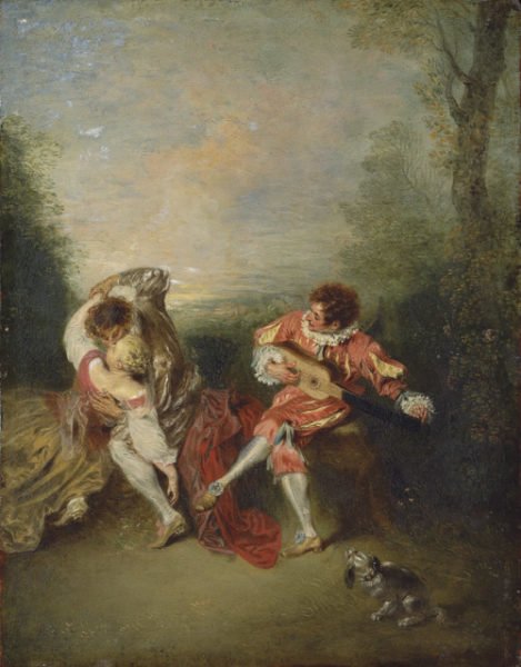 Antoine Watteau - The Surprise, 1719.