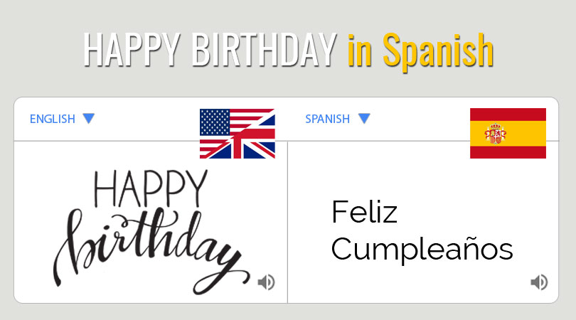 Happy Birthday in Spanish