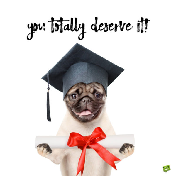 A funny happy graduation image to send to a friend.